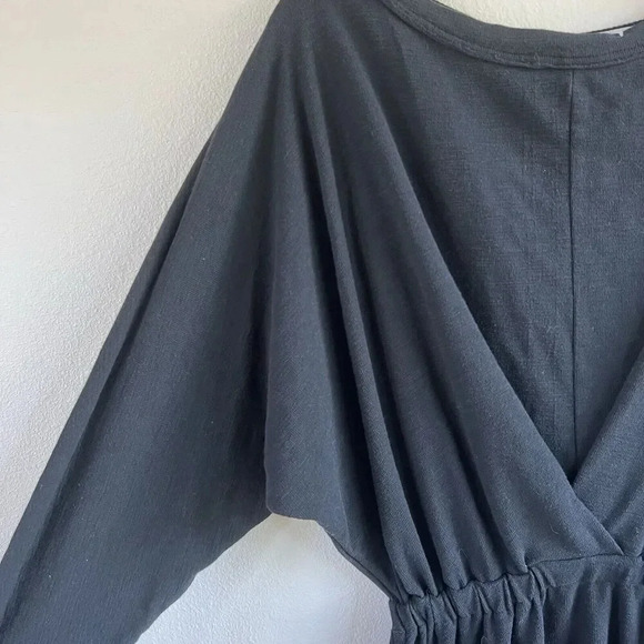 Free People Beach Santa Maria Mini Dress Women’s Small Black Dolman Sleeve - Picture 5 of 12